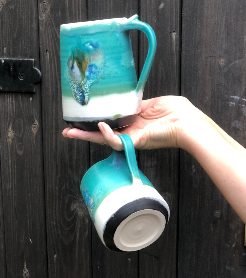Large and small tankard style Ocean mug